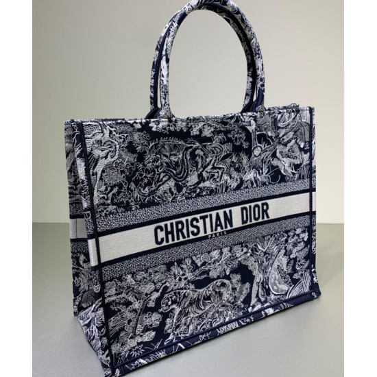 Replica Christian Dior Book Tote blu scuro
