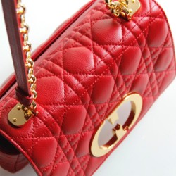Replica Christian Dior Borsa Dior Caro piccola rossa