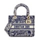 Replica Borsa Christian Dior Medium Lady D-Lite blu scuro