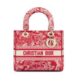 Replica Borsa Christian Dior Medium Lady D-Lite Rossa