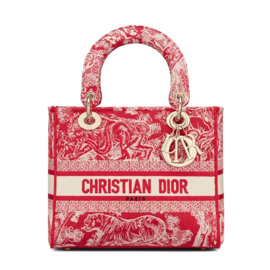 Replica Borsa Christian Dior Medium Lady D-Lite Rossa