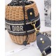 Replica Borsa a secchiello in vimini Christian Dior Albicocca