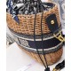 Replica Christian Dior Borsa Basket Vimini Albicocca