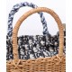 Replica Christian Dior Borsa Basket Vimini Albicocca