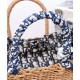 Replica Christian Dior Borsa Basket Vimini Albicocca