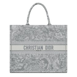 Replica Christian Dior Book Tote grigio