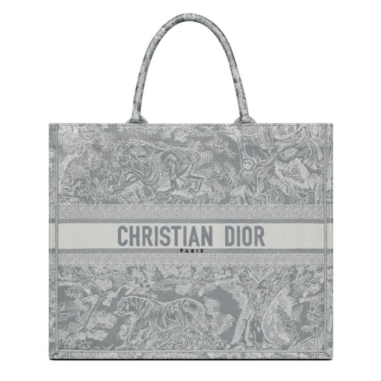 Replica Christian Dior Book Tote grigio