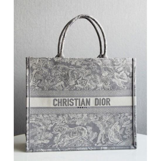 Replica Christian Dior Book Tote grigio