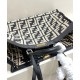 Replica Borsa Peekaboo X-Tote FF in rafia 8BH374 Nero