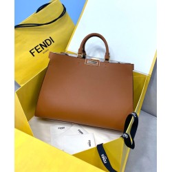 Replica Borsa piccola Peekaboo X-Tote Light Coffee