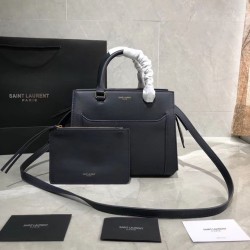 Replica Borsa tote YSL Saint Laurent East Side piccola in pelle liscia 554116 Blu navy