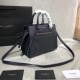 Replica Borsa tote YSL Saint Laurent East Side piccola in pelle liscia 554116 Blu navy
