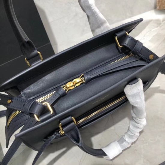 Replica Borsa tote YSL Saint Laurent East Side piccola in pelle liscia 554116 Blu navy