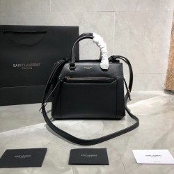 Replica Borsa tote piccola in pelle liscia YSL Saint Laurent East Side 554116 Nera