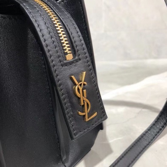 Replica Borsa tote piccola in pelle liscia YSL Saint Laurent East Side 554116 Nera