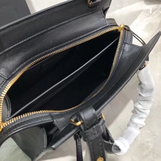 Replica Borsa tote piccola in pelle liscia YSL Saint Laurent East Side 554116 Nera