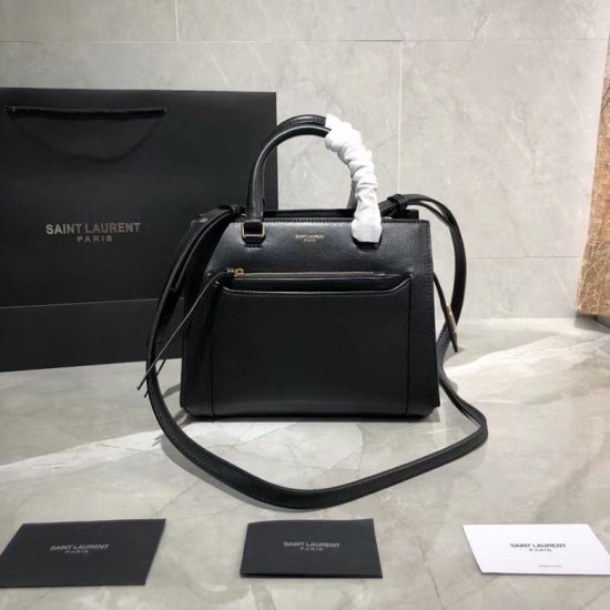 Replica Borsa tote piccola in pelle liscia YSL Saint Laurent East Side 554116 Nera