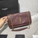 Replica YSL Saint Laurent Jamie Medium Carre Rive Gauche Flap Bag Dark Legion Red
