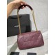 Replica YSL Saint Laurent Jamie Medium Carre Rive Gauche Flap Bag Dark Legion Red