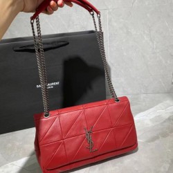 Replica YSL Saint Laurent Jamie Medium Carre Rive Gauche Flap Bag Rossa