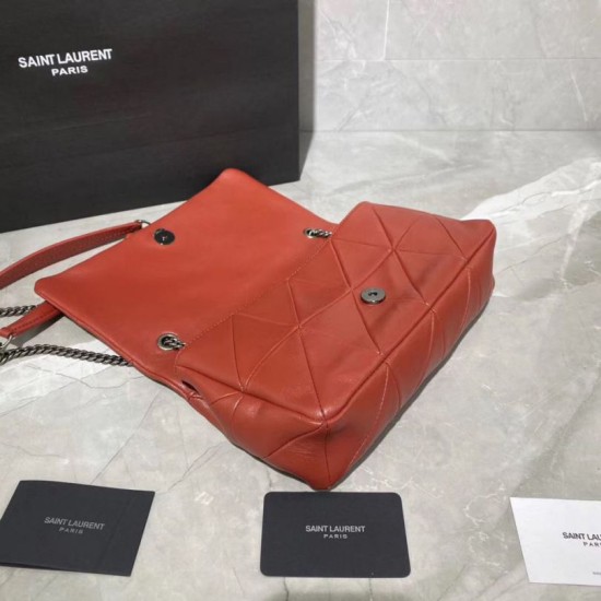 Replica YSL Saint Laurent Jamie Medium Carre Rive Gauche Flap Bag Rossa