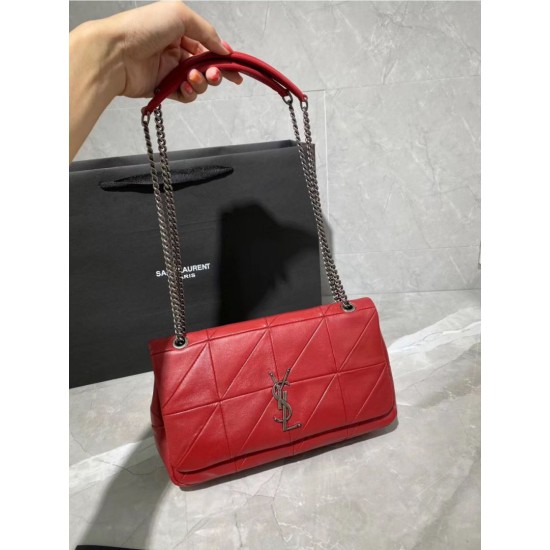 Replica YSL Saint Laurent Jamie Medium Carre Rive Gauche Flap Bag Rossa