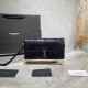 Replica Borsa YSL Saint Laurent Jamie Medium Carre Rive Gauche Flap nera