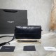 Replica Borsa YSL Saint Laurent Jamie Medium Carre Rive Gauche Flap nera