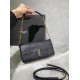 Replica Borsa YSL Saint Laurent Jamie Medium Carre Rive Gauche Flap nera