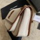 Replica Borsa media in lino YSL Saint Laurent Niki marrone