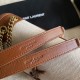 Replica Borsa media in lino YSL Saint Laurent Niki marrone