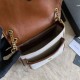 Replica Borsa media in lino YSL Saint Laurent Niki marrone