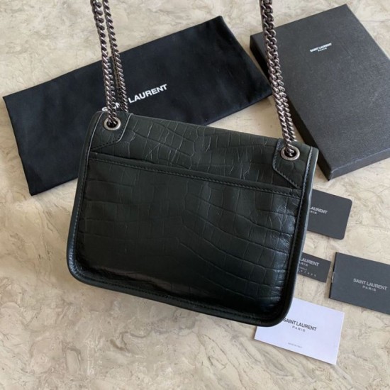 Replica Borsa media YSL Saint Laurent Niki Nera