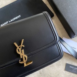Replica Borsa YSL Saint Laurent Solferino media con monogramma nera Replica Borsa YSL Saint Laurent Solferino media con monogramma nera