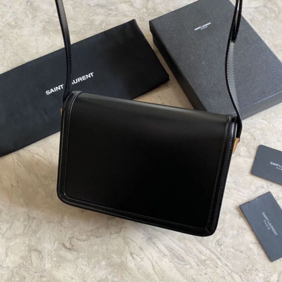 Replica Borsa YSL Saint Laurent Solferino media con monogramma nera