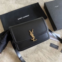 Replica Borsa YSL Saint Laurent Solferino media con monogramma nera