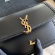 Replica Borsa YSL Saint Laurent Solferino media con monogramma nera