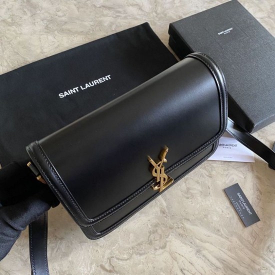 Replica Borsa YSL Saint Laurent Solferino media con monogramma nera