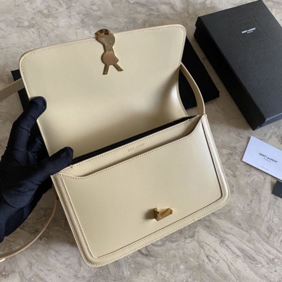 Replica Borsa YSL Saint Laurent Solferino Medium con monogramma Albicocca