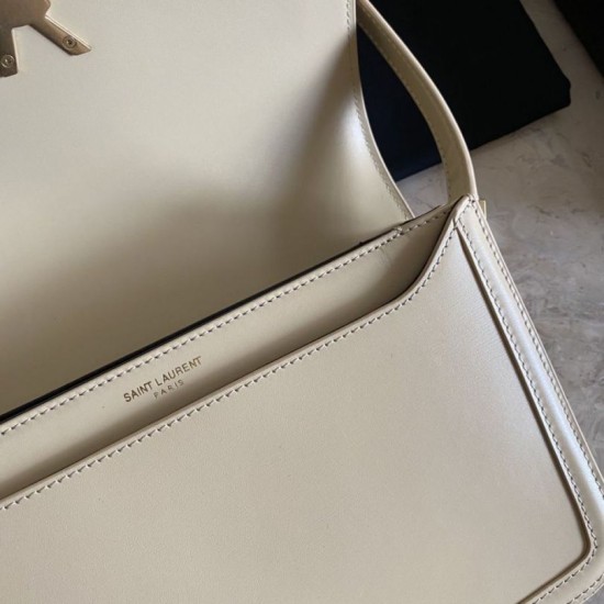 Replica Borsa YSL Saint Laurent Solferino Medium con monogramma Albicocca