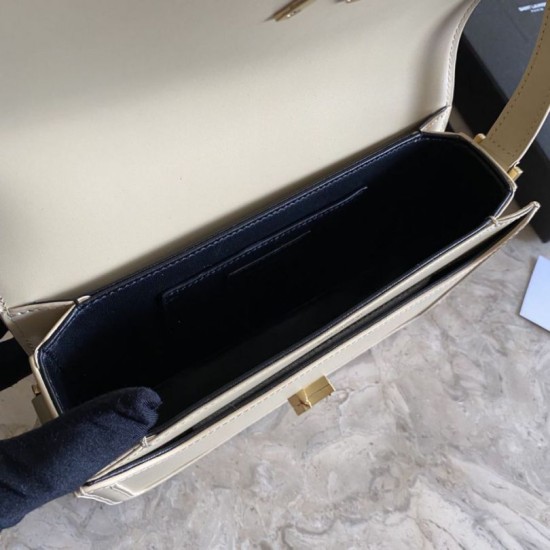Replica Borsa YSL Saint Laurent Solferino Medium con monogramma Albicocca