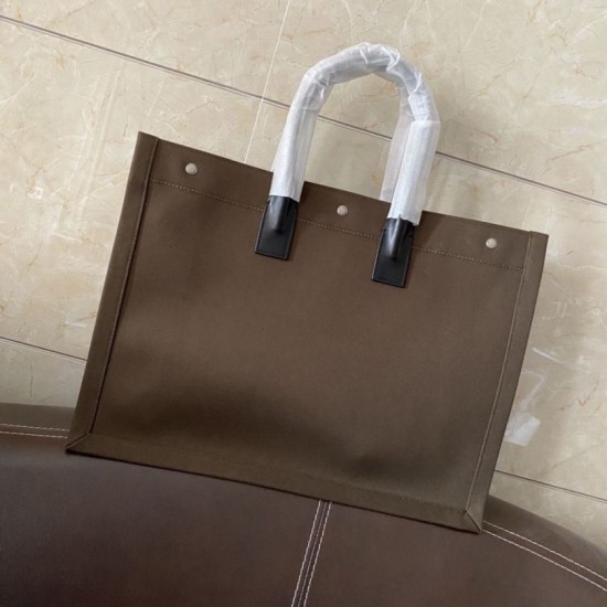 Replica YSL Saint Laurent Rive Gauche Tote Bag Caffè