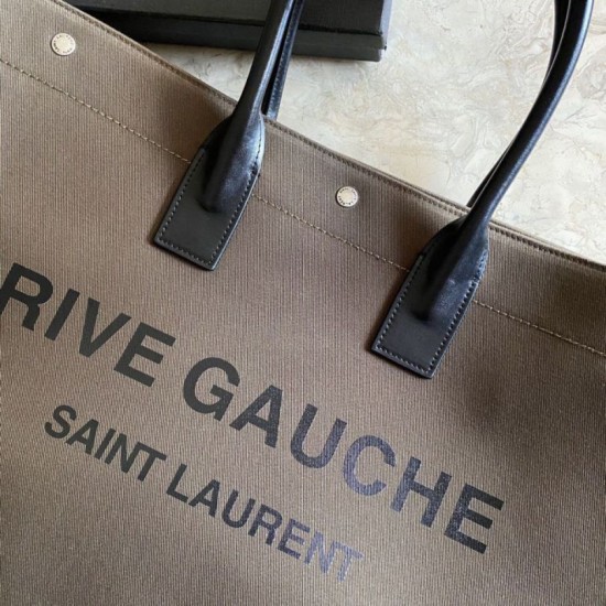 Replica YSL Saint Laurent Rive Gauche Tote Bag Caffè