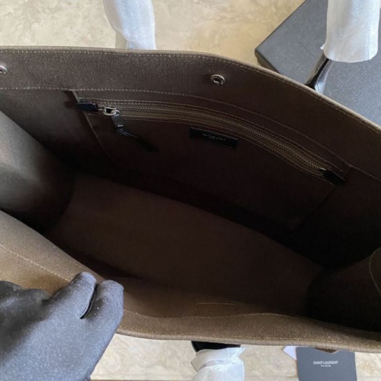 Replica YSL Saint Laurent Rive Gauche Tote Bag Caffè