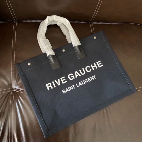 Replica Borsa tote YSL Saint Laurent Rive Gauche Nera