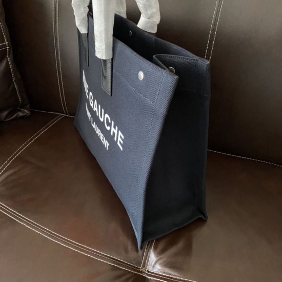 Replica Borsa tote YSL Saint Laurent Rive Gauche Nera