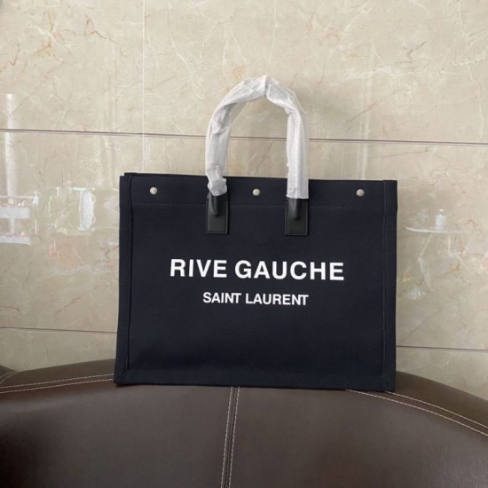 Replica Borsa tote YSL Saint Laurent Rive Gauche Nera