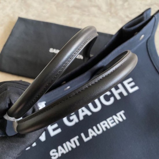 Replica Borsa tote YSL Saint Laurent Rive Gauche Nera