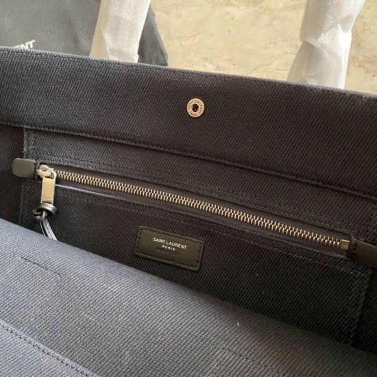 Replica Borsa tote YSL Saint Laurent Rive Gauche Nera