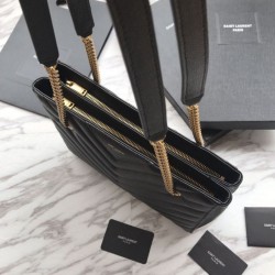 Replica Borsa shopping YSL Saint Laurent Grain Embossed Nera